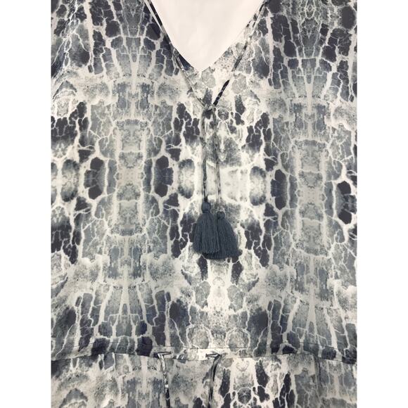 Haute Hippie Women's M Dress Long Sleeve Tassels Lightweight Airy Festival Boho - Picture 5 of 12